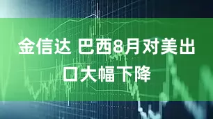 金信达 巴西8月对美出口大幅下降